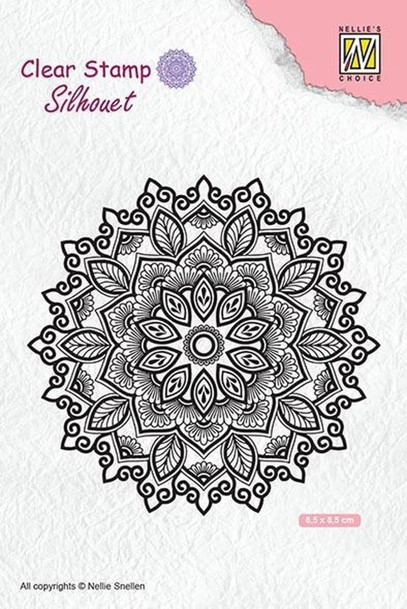 SIL043 Clear stamps Nellie Snellen - silhouette stempel - 8,5 cm - Mandala-4