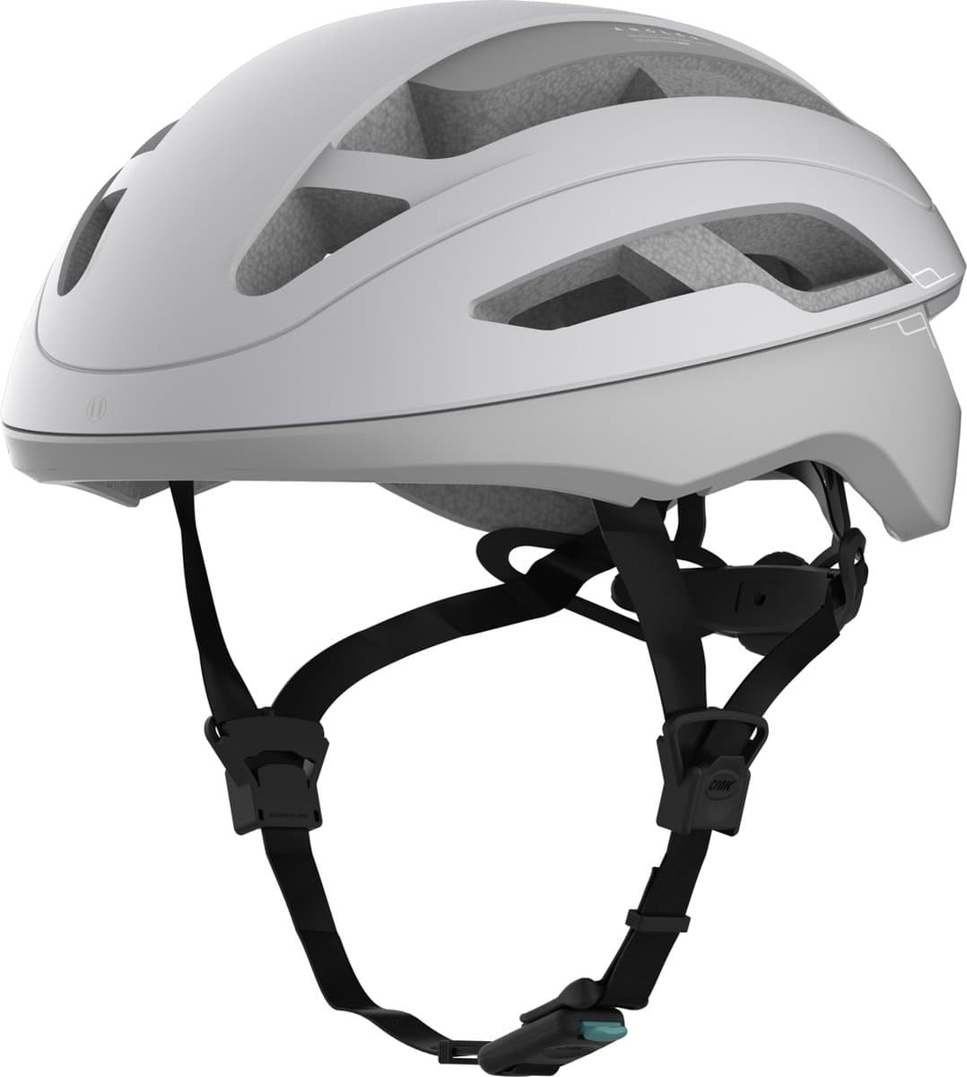 CRNK Angler Fietshelm – Volwassenen – 180 gram – Reflecterend – Licht Grijs - Maat M - Verstelbaar - 12 Ventilatiegaten - Heren Dames - Racefietshelm - 54 - 57 cm