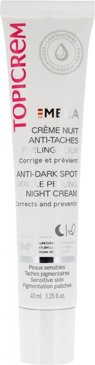 Topicrem MELA anti-pigmentvlekken peeling nachtcrème 40 ml