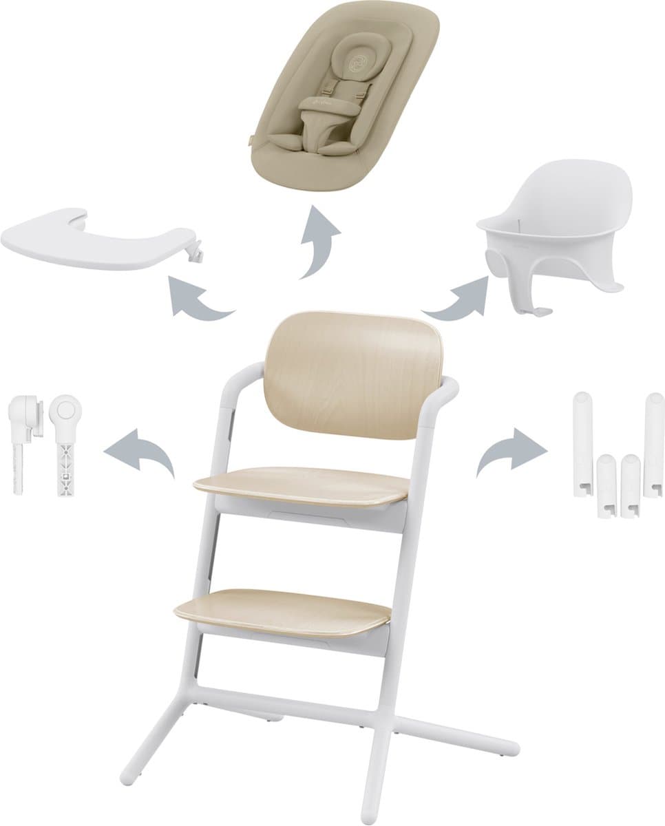 Cybex Lemo - Kinderstoel - 4 in 1 Set - Sand White