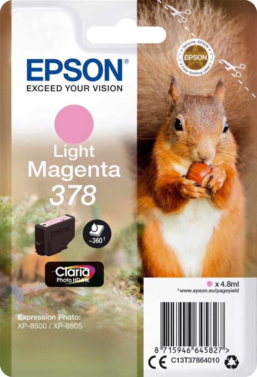 Epson Squirrel enkelverpakking licht magenta 378 Claria Foto HD inkt