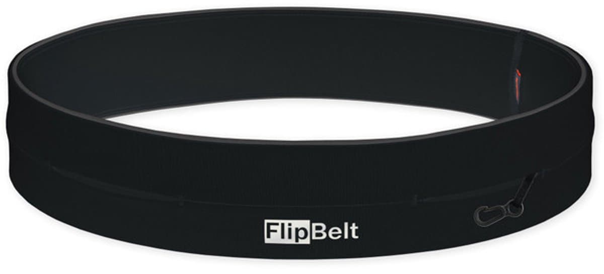 FlipBelt Classic - Running Belt – Hardloopriem voor Telefoon, Water en Meer – Unisex – Zwart - XXS