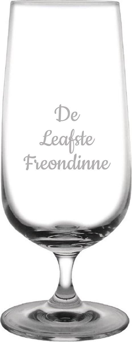 Gegraveerde bierglas op voet 41cl De Leafste Freondinne