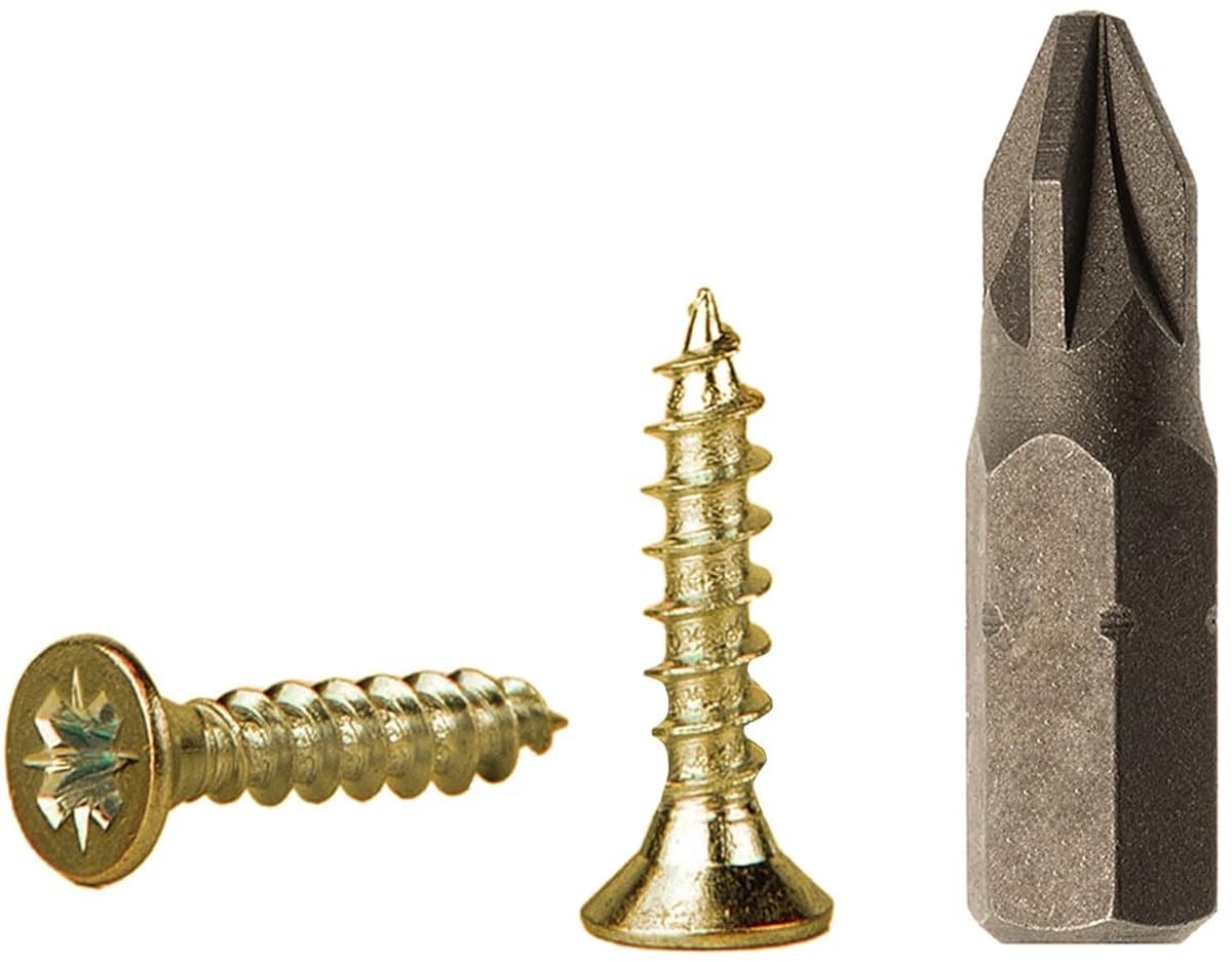 100 Stuks Vergalvaniseerde Houtschroeven 3x12 mm Pozi Schroef PZ Verzonken Kop