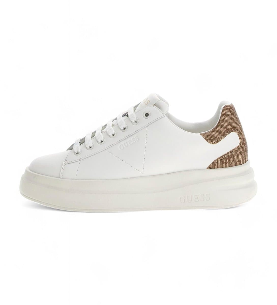 Lace-Up Sneakers with Rubber Sole Wo - White