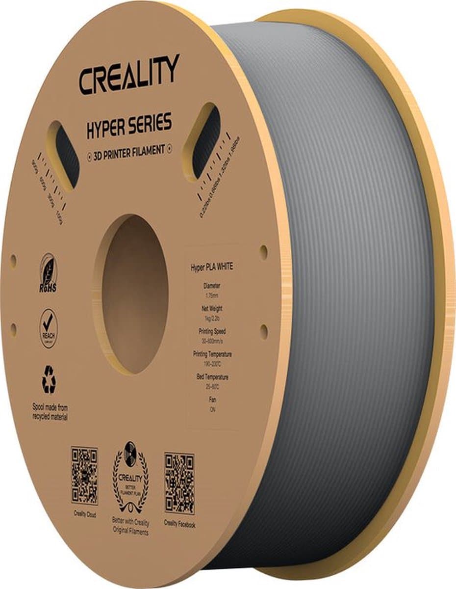 CREALITY HYPER PLA FILAMENT - 1.75 MM - 1 KG - GRIJS