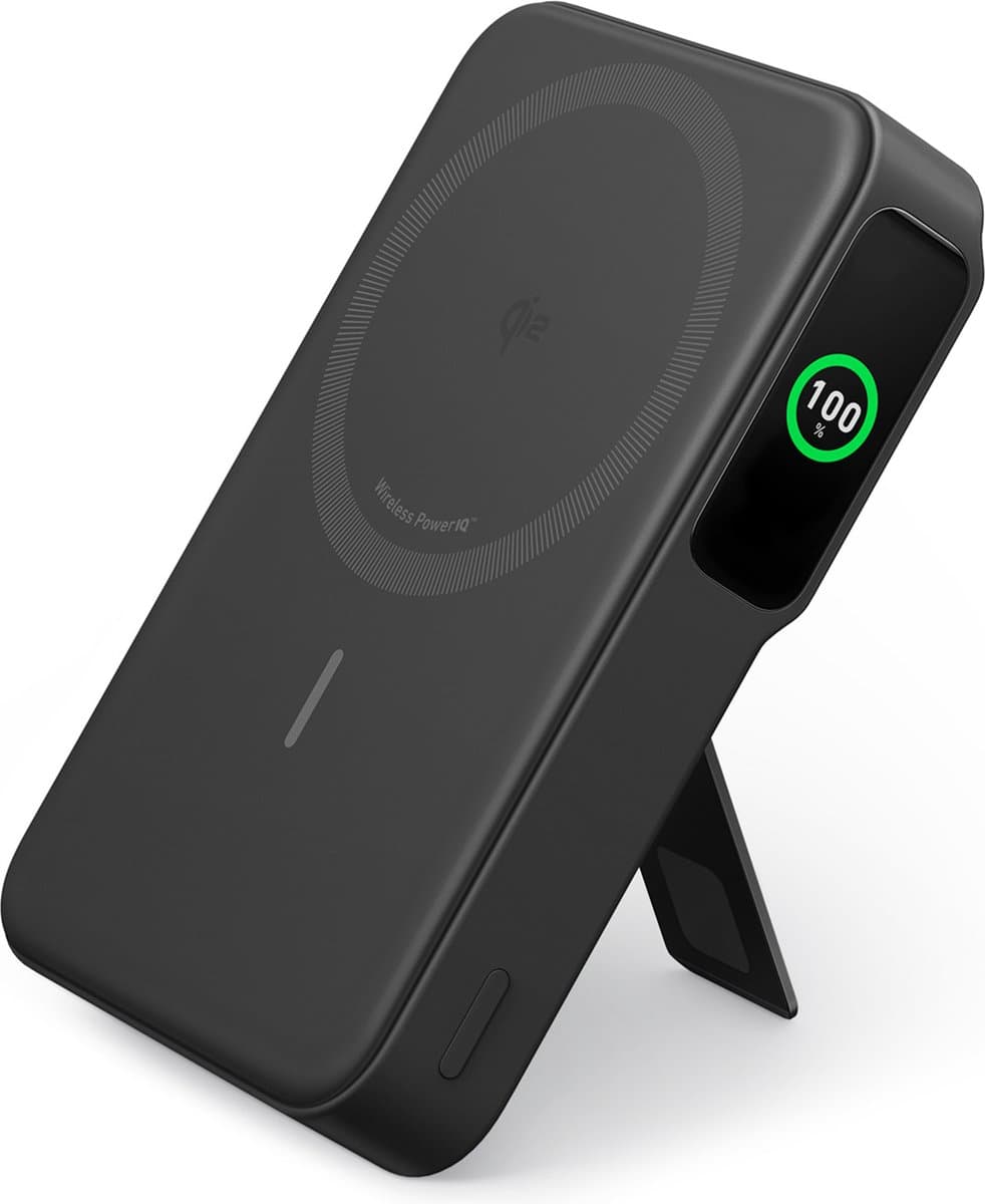 Anker Draadloze Powerbank met MagSafe en Qi2 Magneet 10.000 mAh met Snelladen Zwart