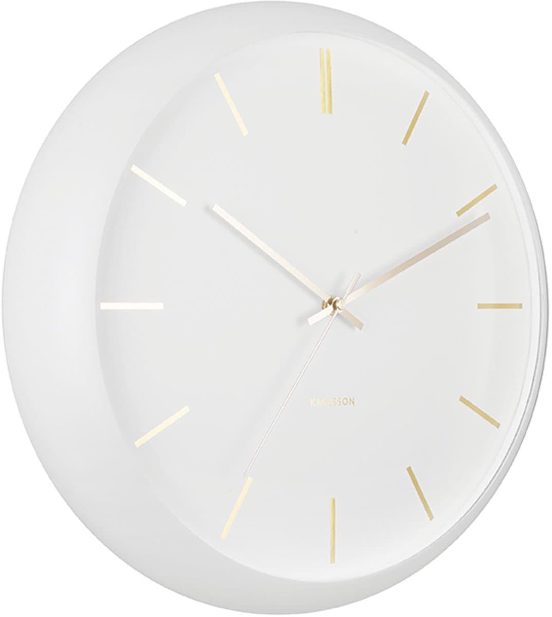 Karlsson Wandklok Globe - Wit - Ø40cm - Scandinavisch