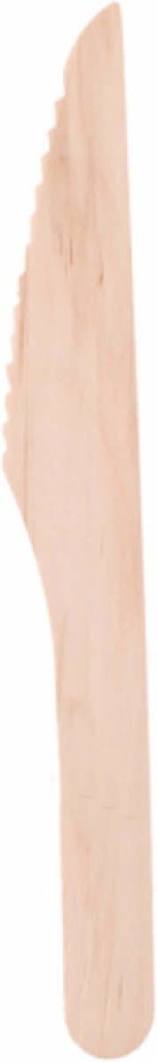 Alpina houten eetmesset - 16 cm, 50 stuks