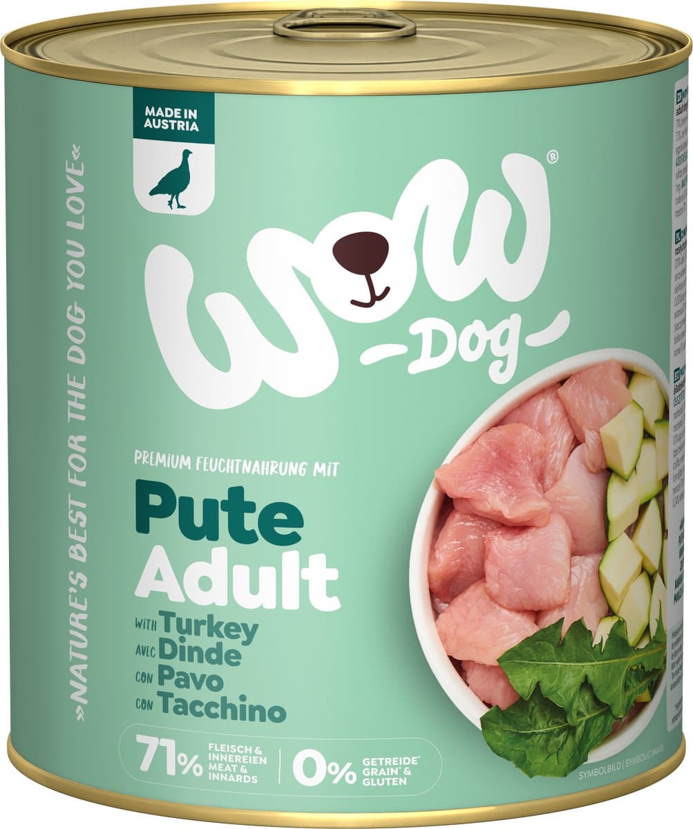 WOW! Adult hondenvoer - blik - kalkoen - 6 x 800 g