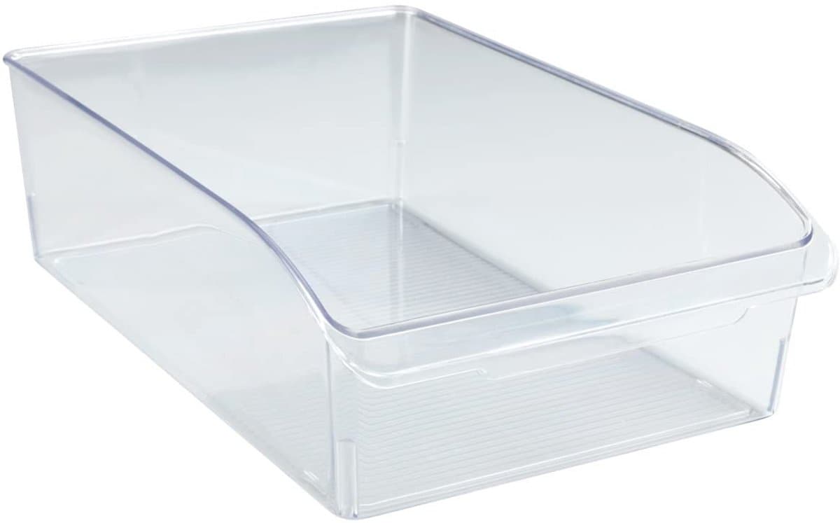 VT Goods - Koelkast-organizer - Opbergdoos voor levensmiddelen - Transparant design - 20 x 9,5 x 31 cm - Geschikt voor kruiden - Robuust en duurzaam