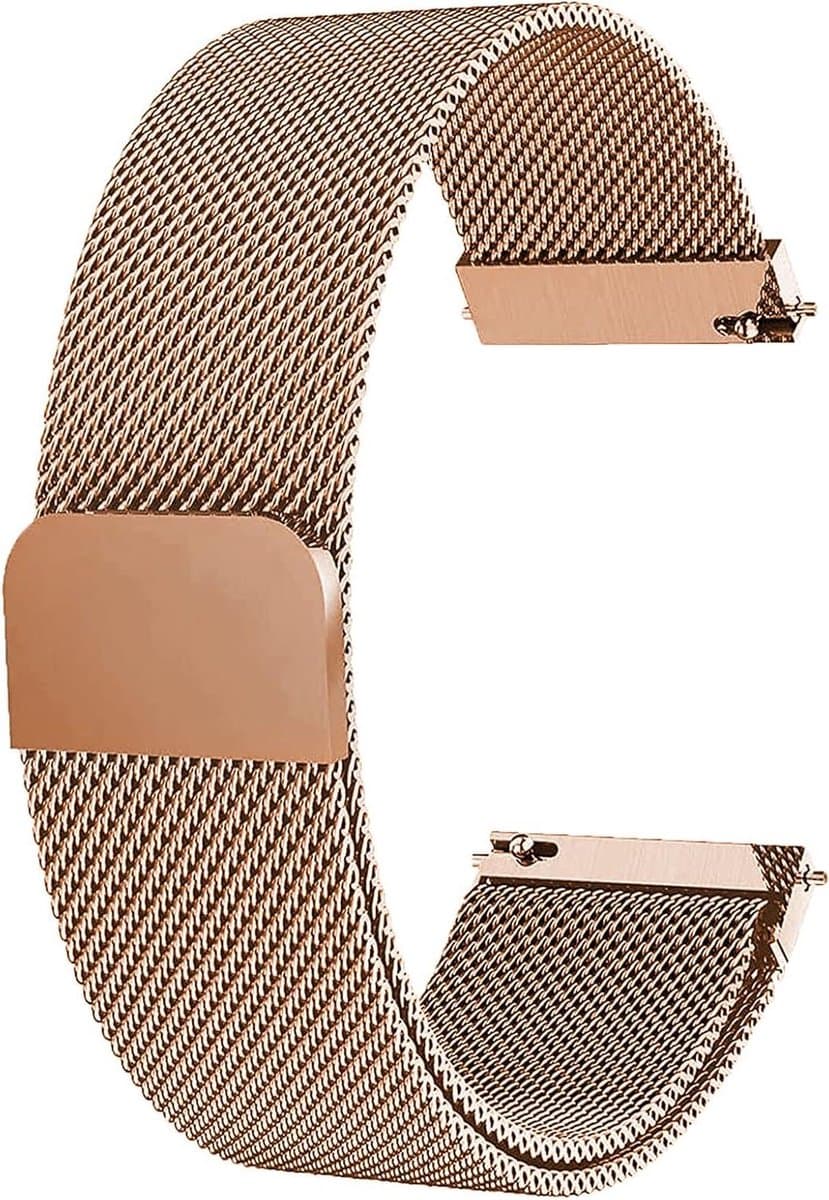 Magnetische armband - Mesh geweven band - Smartwatch personaliseren - Roestvrij staal - 19 mm - Zilver
