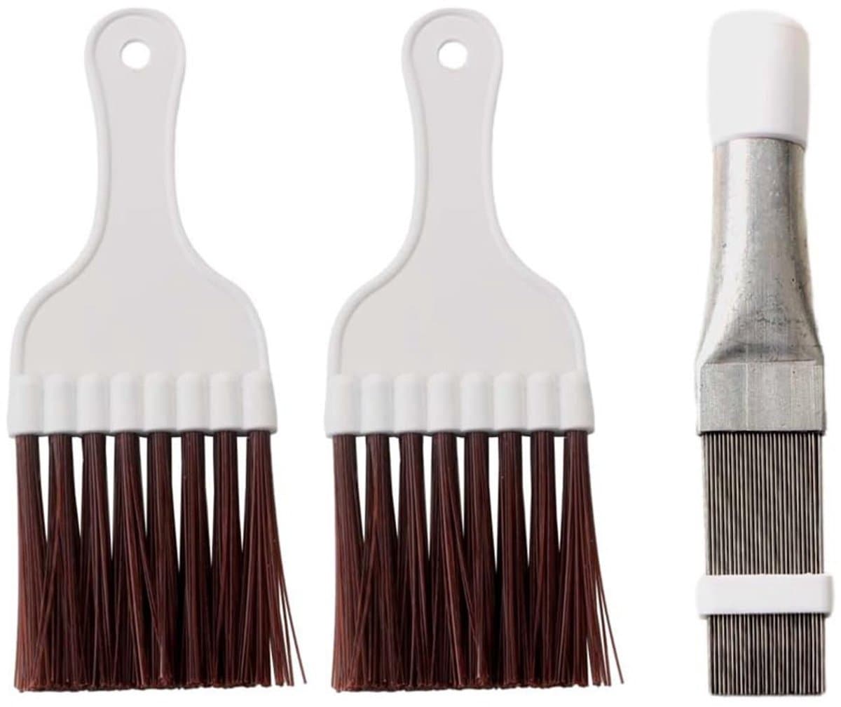 Dailygoody - Condenserreinigingskam - 3-pack - Hoogwaardig materiaal - Metaal en kunststof - Voor airco en koelkasten - Effectieve reiniging - Geschik..