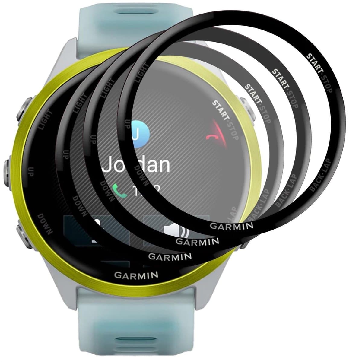 Dailygoods - 3-pack Schermbeschermer voor Garmin Forerunner 570 Transparant