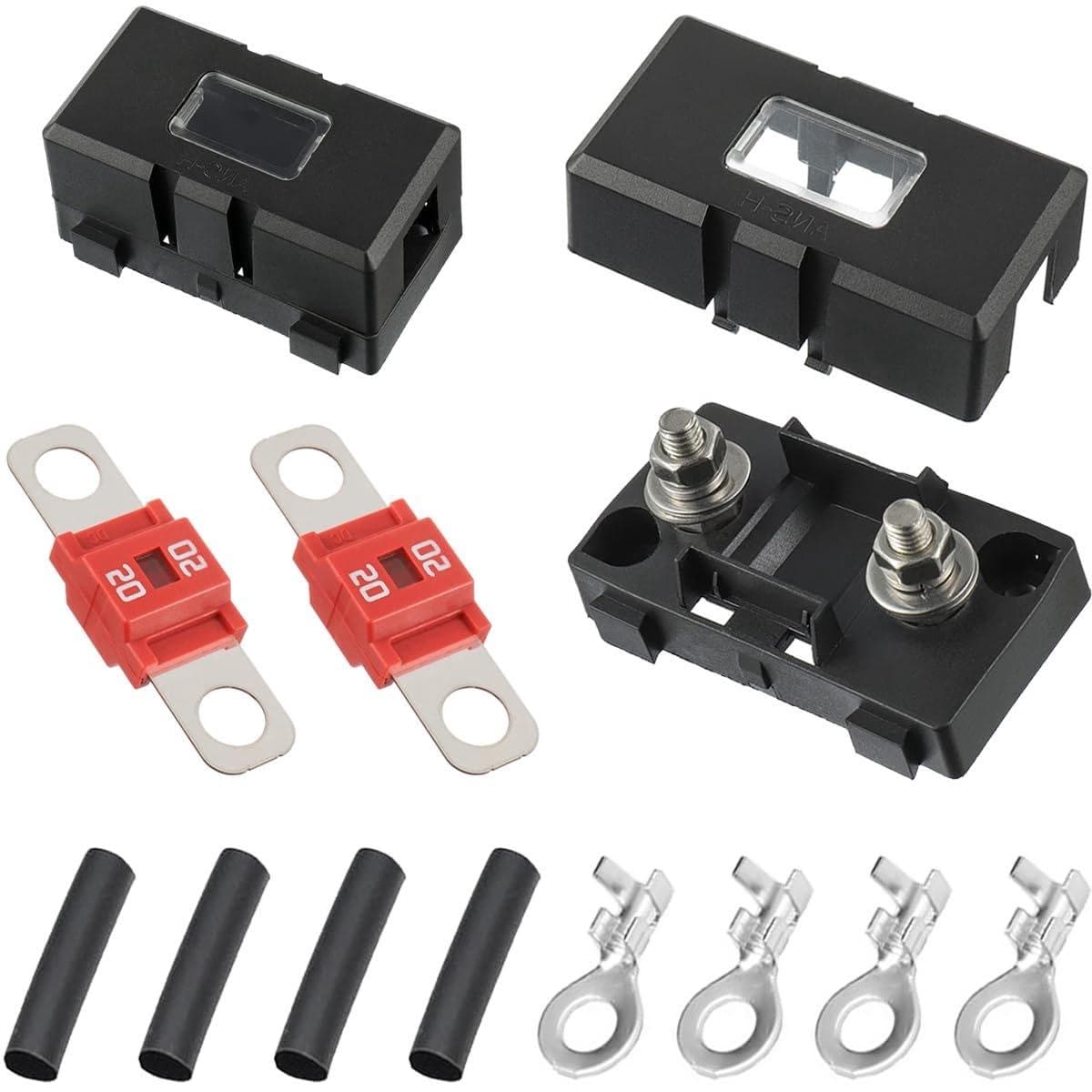 Midi Zekeringhouder - Zekeringhouder Auto - Voertuig Bescherming - Hoge Temperatuurbestendigheid - 50 A - Zwart
