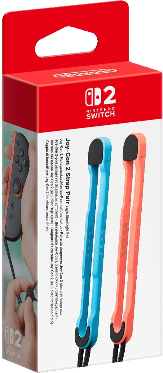 Nintendo Switch 2 Joy-Con Polsbandjes Set Blauw/Rood