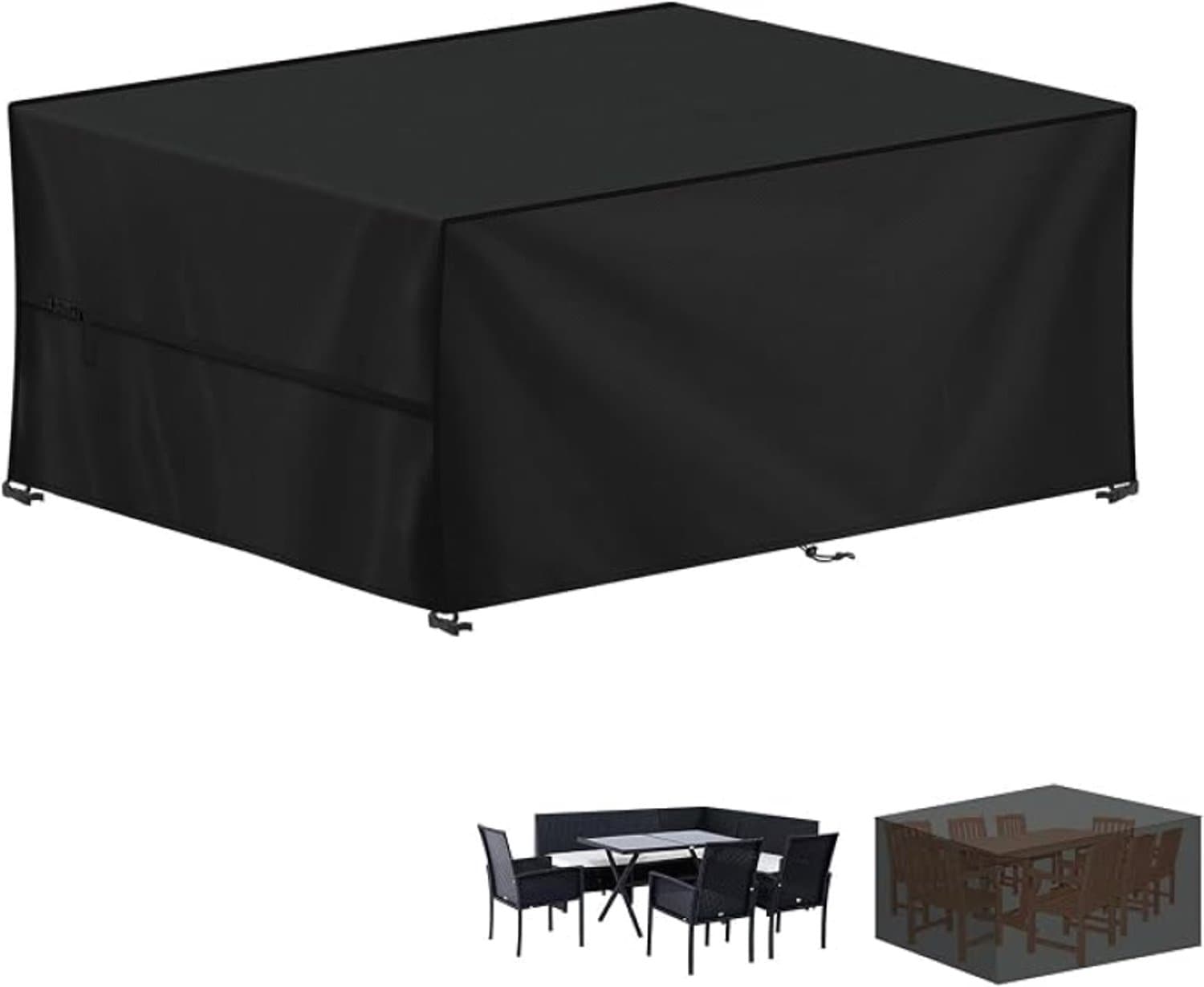 Livatto Tuintafelhoezen 180x100x75 cm – Waterdichte Outdoor Tafelhoes van 420D Oxford-Stof, Winddicht en UV-Bestendig voor Tafel en Stoelen