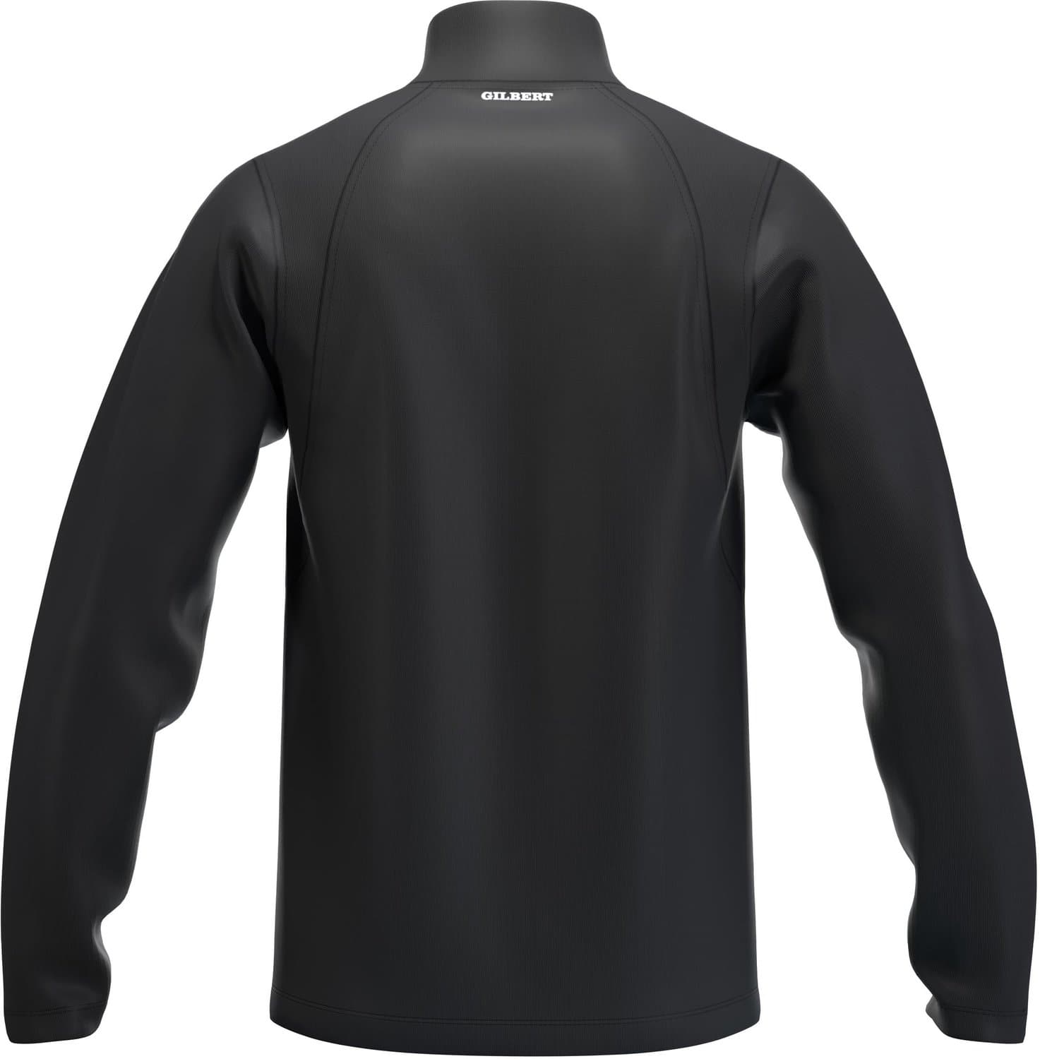 Gilbert fleece sporttrui Atom 1/4 rits zwart extra small rugby.