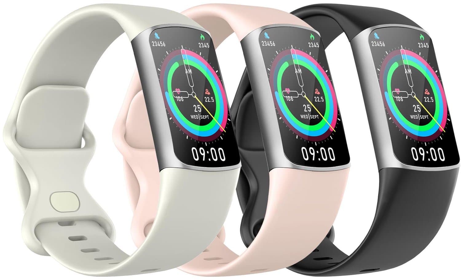 Astorgos Sport Bands Compatible with Fitbit Charge 6/Charge 5, S/M, 3 Pack - ShopVlot
