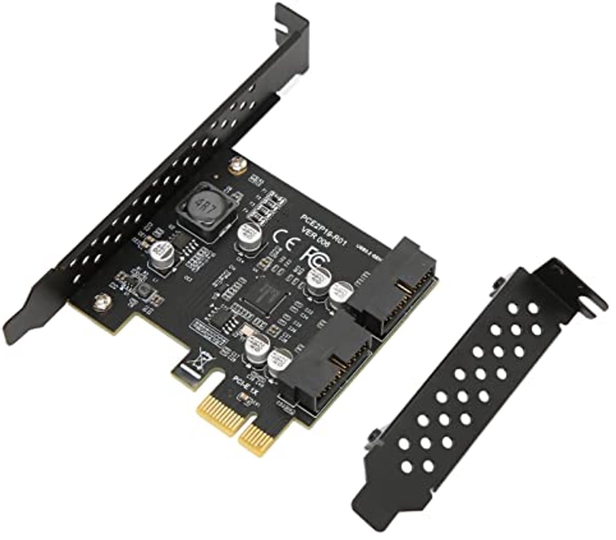PCIe USB 3.2 Gen 1 Kaart - 2 Poorten 19Pin uitbereidingskaart voor Desktop PC
