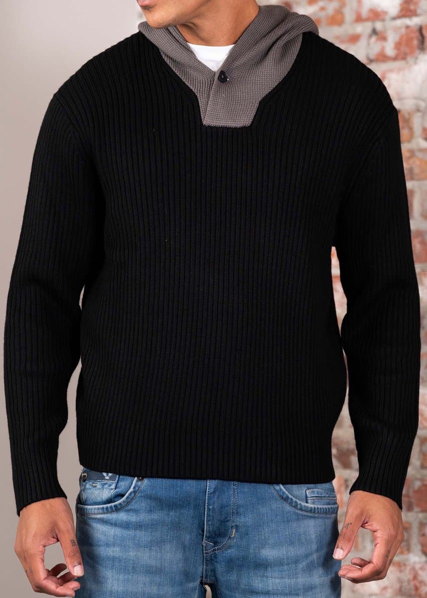 Armani Exchange Pullover - black dark gull dray