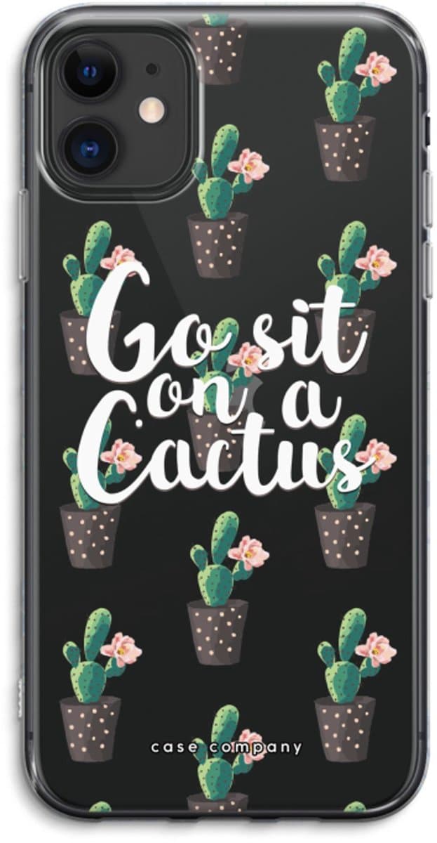 Case Company® - Hoesje geschikt voor iPhone 11 hoesje - Cactus quote - Soft Cover Telefoonhoesje - Bescherming aan alle Kanten en Schermrand