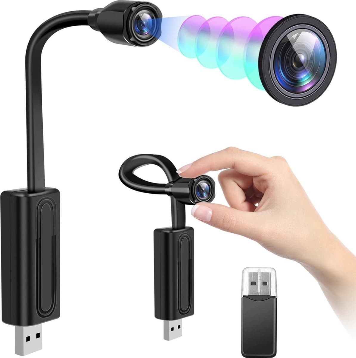 Spy Camera HD Kleine Camera WiFi met Bewegingsdetectie - Voor Thuis/Kantoor met USB-aansluiting - Batterij niet Inbegrepen