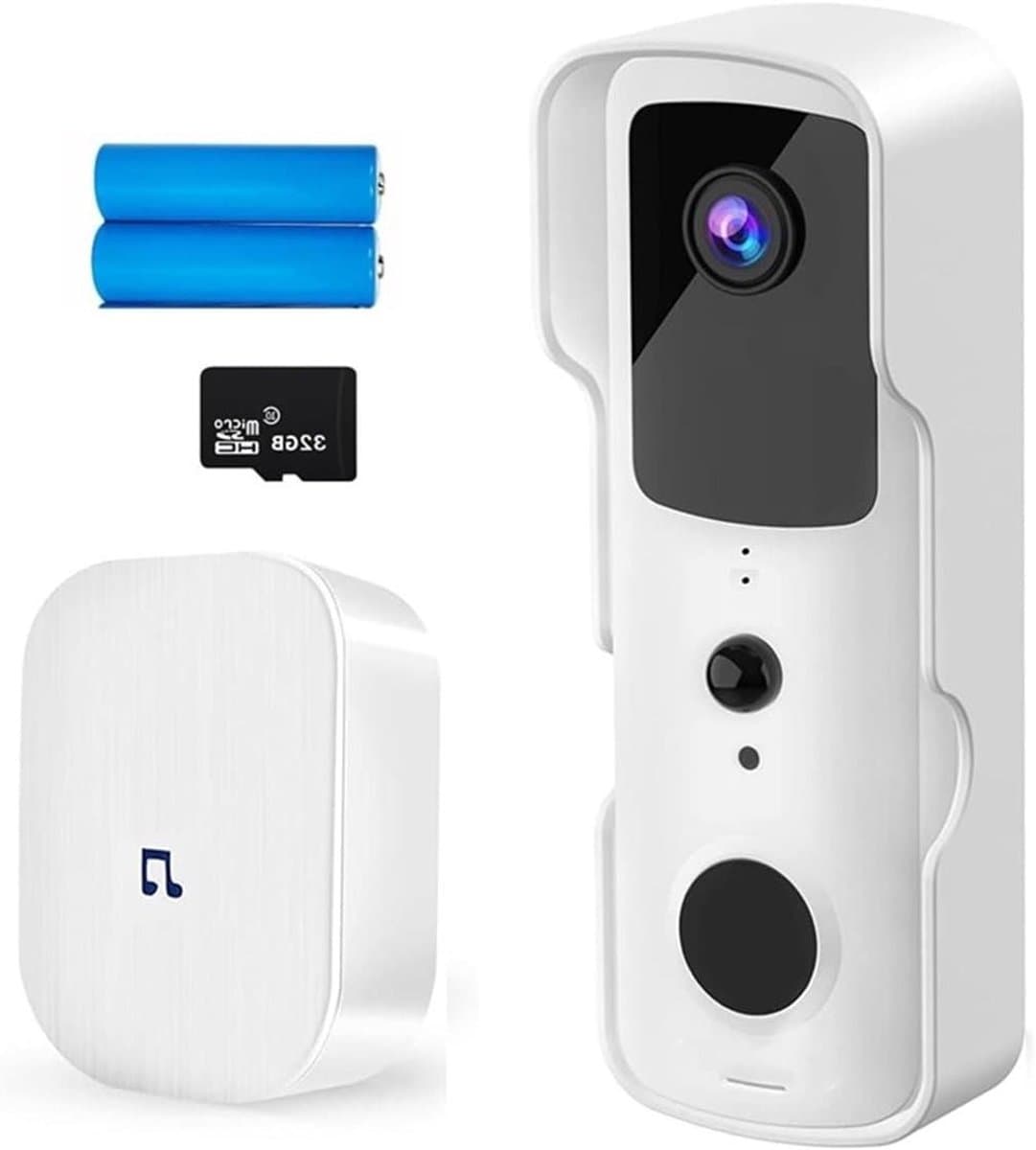 Video Deurbel - Slimme Camera - Veilig Wonen - HD 1080P Beeld - 166 Graden Hoek - Wit