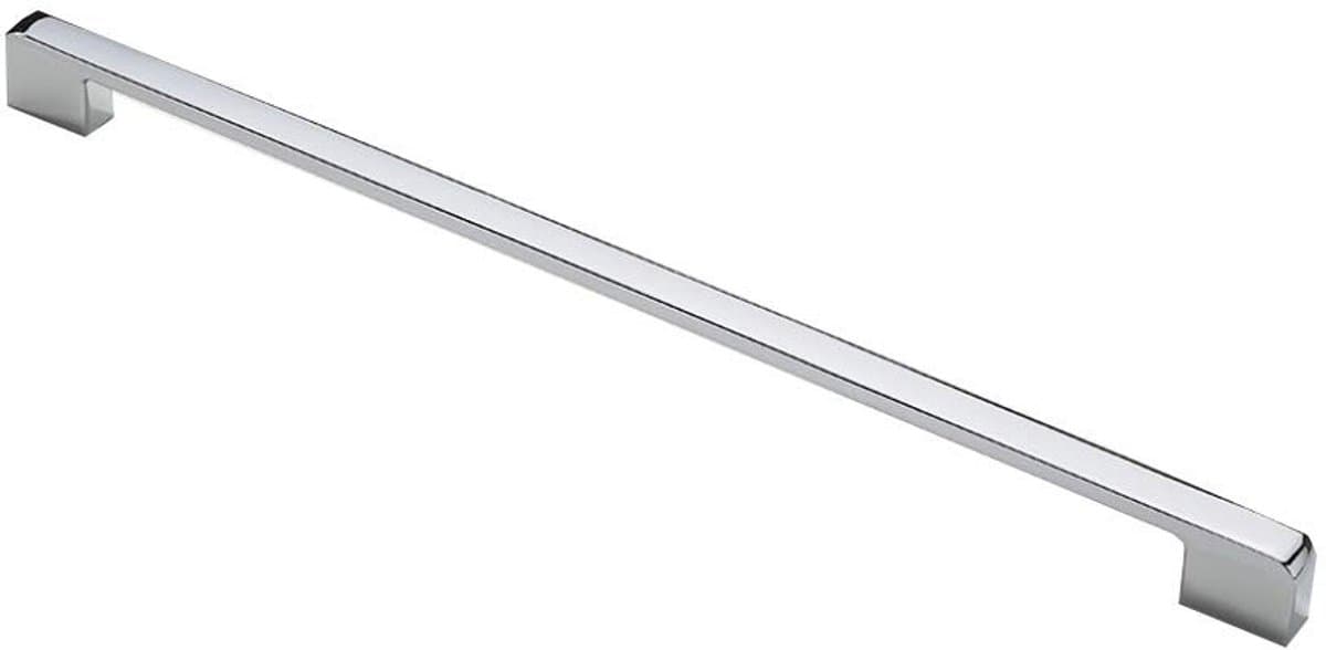 Dailygoods- Handvat Ergonomisch Ontwerp - Zinklegering - Heldere Chroom Kleur - 331mm x 12mm x 23mm - Gat Afstand 320mm - Ideaal voor Deuren en Kasten - Deurgreep