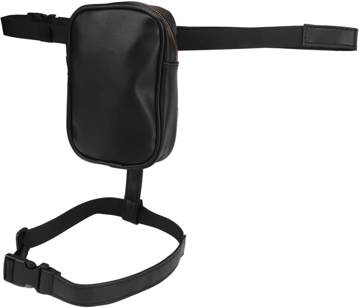 Dijharnas Beenzak - Heuptasje Buiten - Outdoor Activiteiten - Waterbestendig PU-leer - 19x15x5cm - Zwart