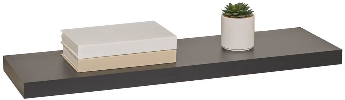 5five Wandplank MDF - Zwart, 80 x 23,5 x 3,8 cm