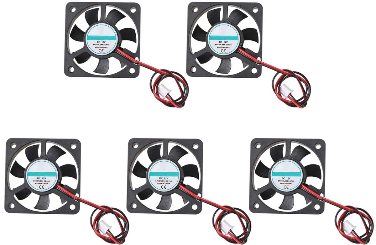 5 Stuks 3D Printer Koelventilator 12V DC 50 x 50 x 10mm Stille Borstelloze Ventilator voor 3D Printer Extruder