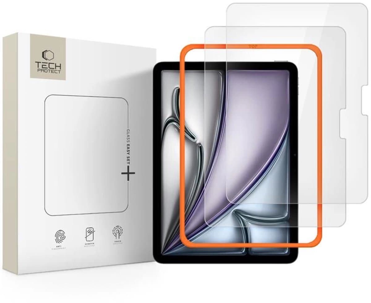 Tech-Protect Gehard Glas Easy Set+ 2-Pack Voor Ipad Air 11 2024 2025
