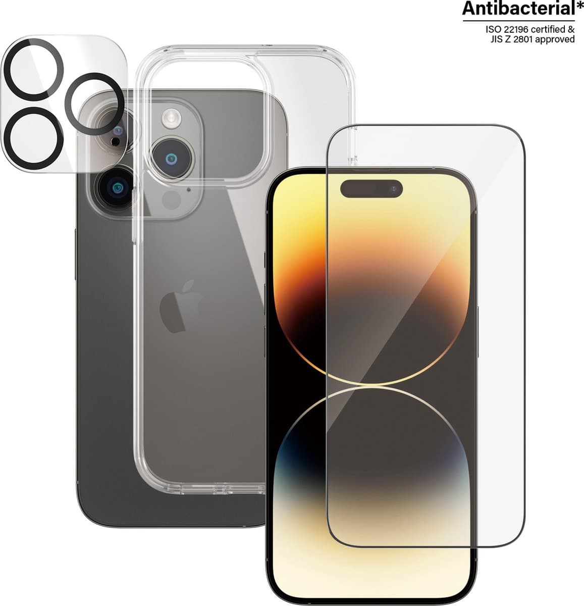 PanzerGlass 3-in-1 Pack Camera en Screen Protector Geschikt voor Apple iPhone 14 Pro