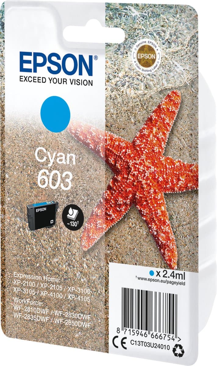 Sylvain Gaudron C13T03U24020 inktcartridge cyaan, standaardcapaciteit, 1 stuk, origineel
