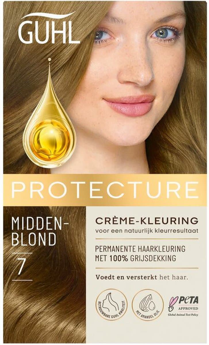 GUHL PROTECTURE BESCHERMENDE CRÈME-KLEURING 7 MIDDENBLOND