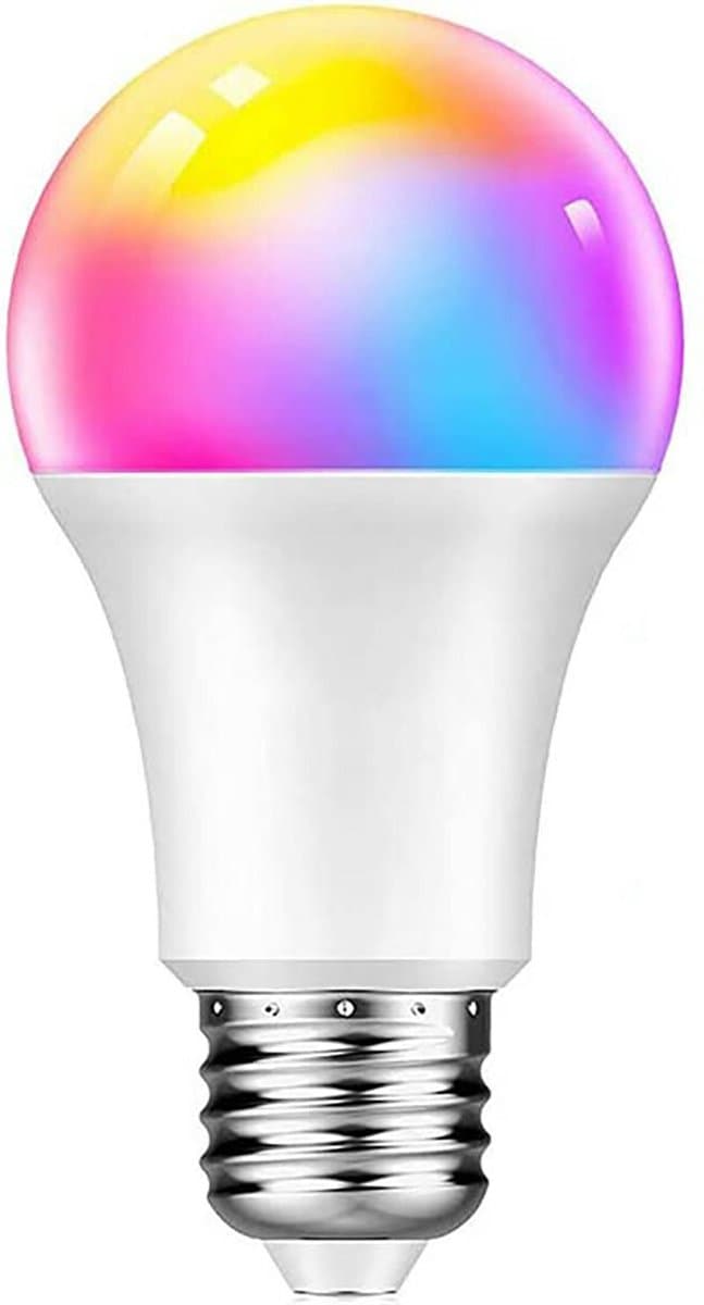Smart Led Lamp E27 - 9W - Wit en RGB licht - Bediening via app - Voice control - Slimme bulb verlichting - Smart Light - Tuya wifi - Nachtlamp - Lampen woonkamer, keuken, slaapkamer, hal, kinderkamer