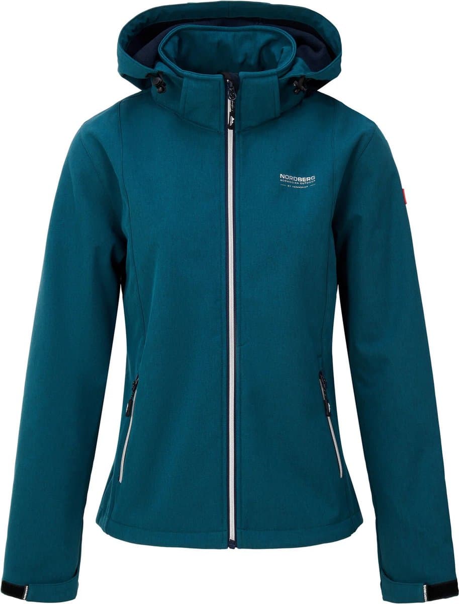 Nordberg Rinda - Softshell Outdoor Zomerjas Dames - Lagoon Melange - Maat L