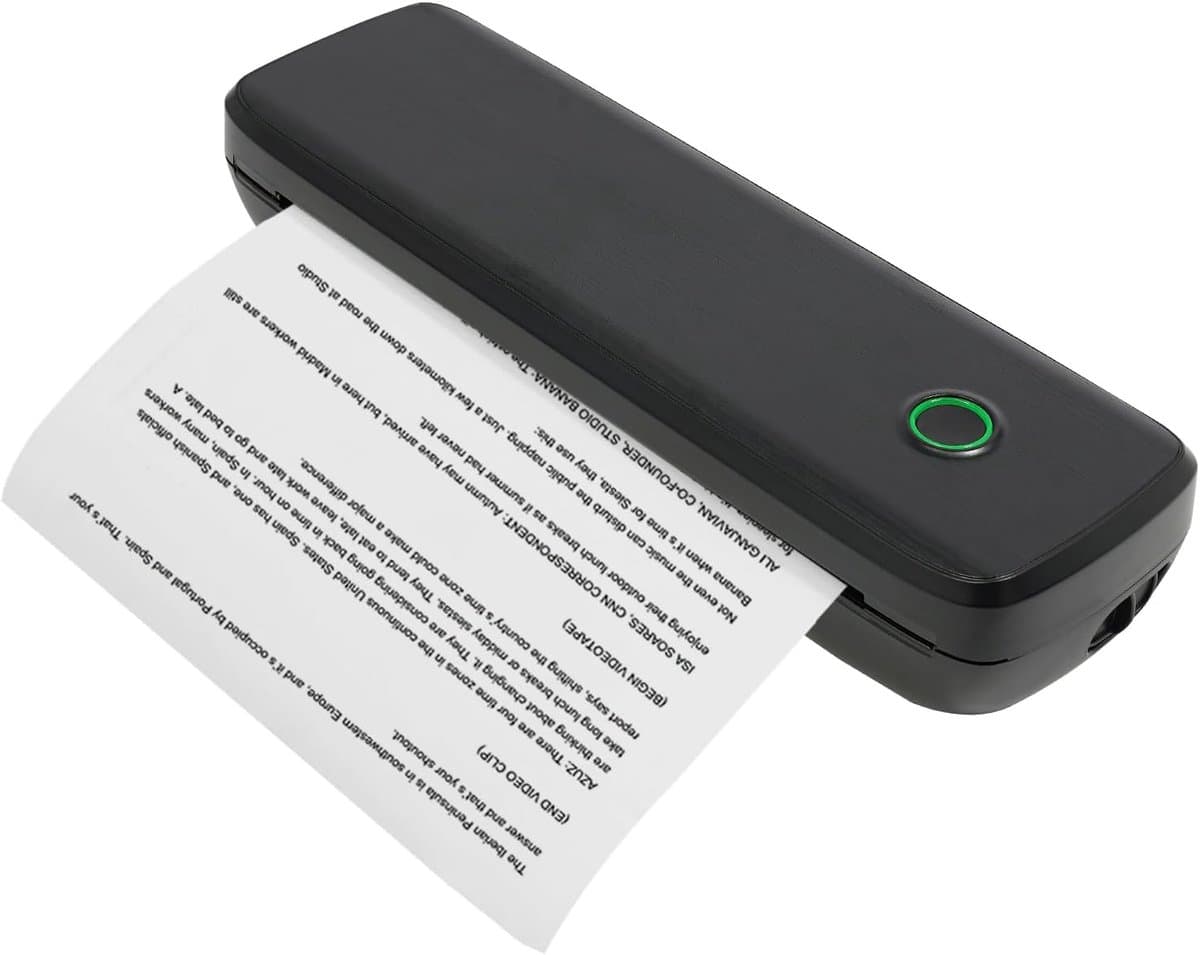 Mobiele Printer - Draagbare Printer - Snel Documenten Printen - Inktvrij Printen - 29 x 9 x 5.8 cm - Zwart