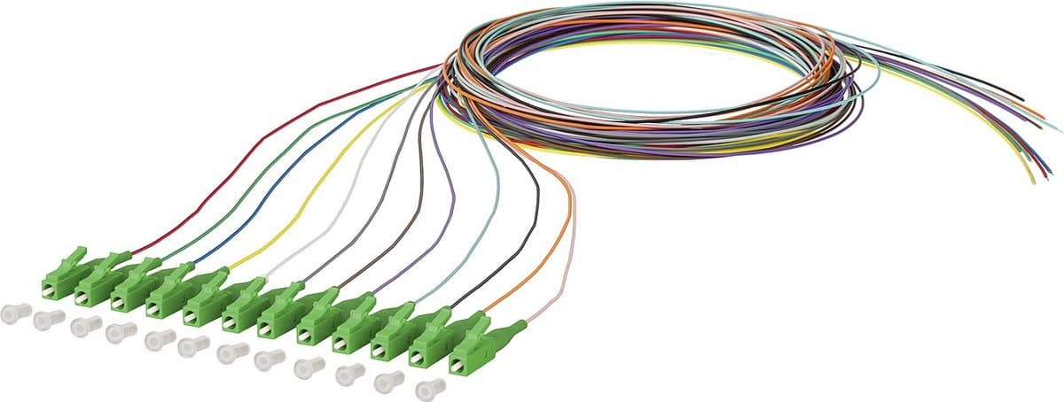 Connect OpDAT Pigtail LC APC, OS2, 12 Farben VPE 12