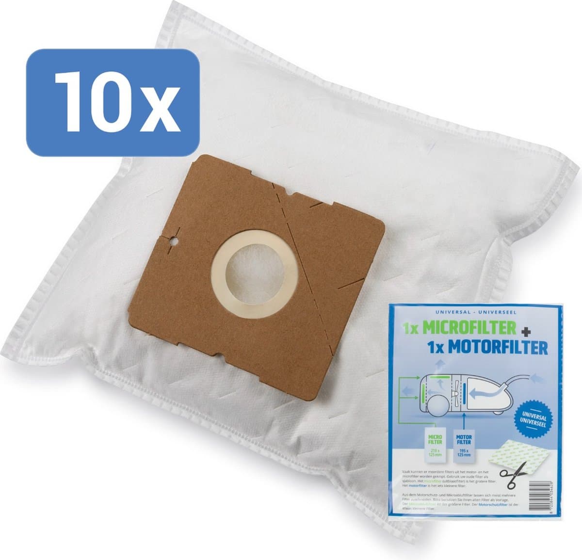 Tomado stofzuigerzakken van efectimo + filterset - geschikt voor: Tomado stofzuigerzakken TVC3001B, TVC3003B, TVC3003B/01, TVC2002B en Stofzuigerzakken Princess - geschikt voor : Princess Silence Deluxe, 334990, 333001 en 335010
