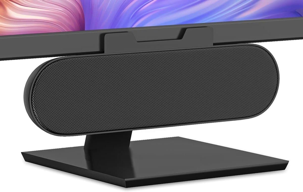 PC Speaker - Mini Soundbar - Desktop Geluid - Clip-on Ontwerp - 24.4 cm - Zwart