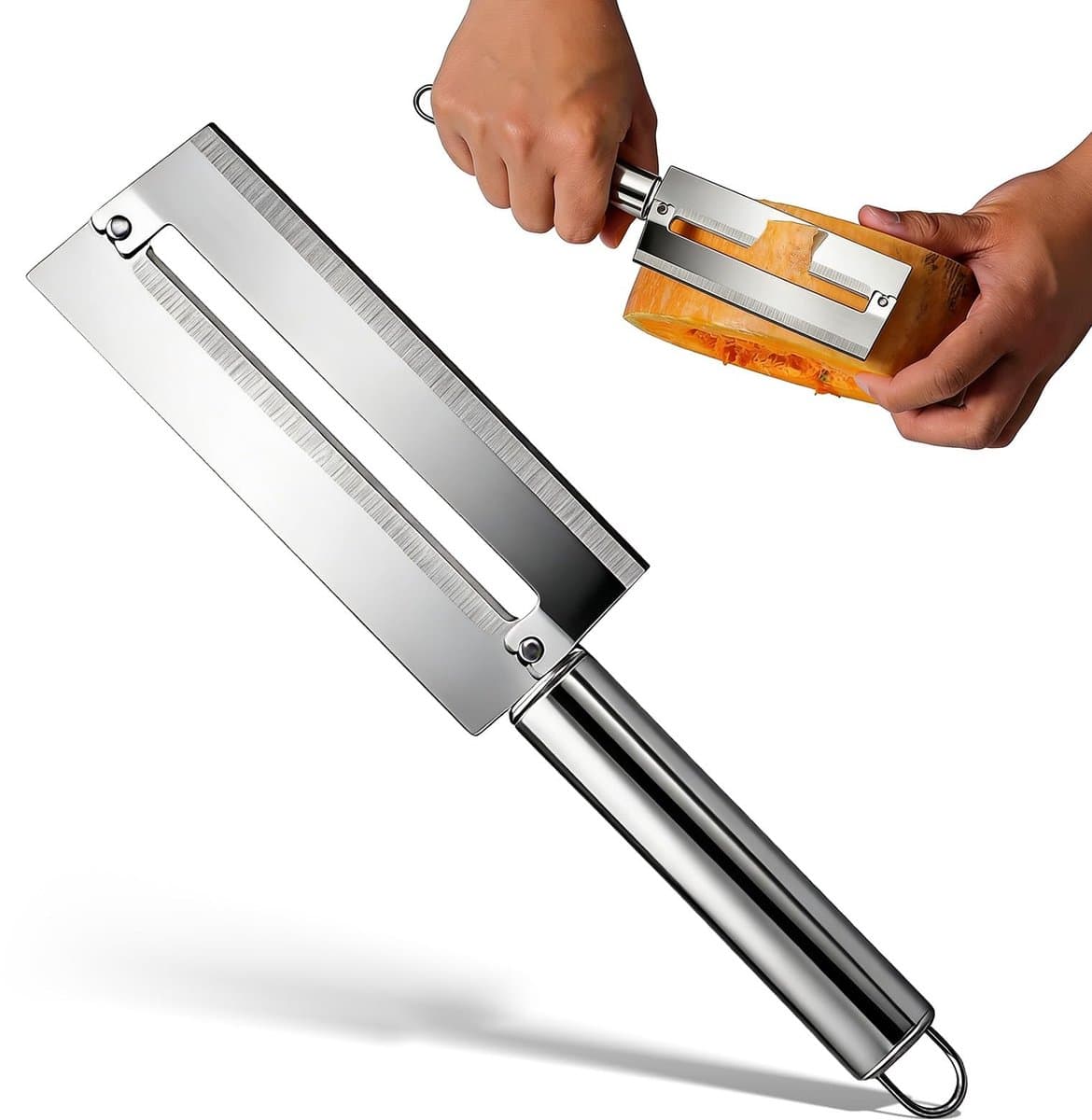 Allecto - Roestvrijstalen Mes - Fruit Peeler Cutter - Perfect voor Ananas en Groenten - Vaatwasserbestendig - Keukenbenodigdheden - Ideaal voor Thu...