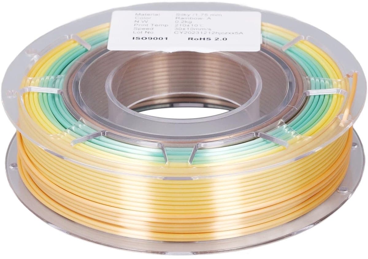 Dailygoods- PLA-Filament 1,75 mm - Kleurveranderend - 3D Printer Filament - Regenboog - 1 Kg - Levendige afwerking