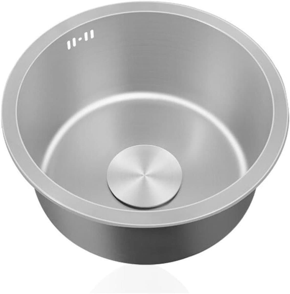 Grijze gootsteen - Spoelbak keuken - Keukenwerk - Stille werking - Ø 40 cm - Grijs
