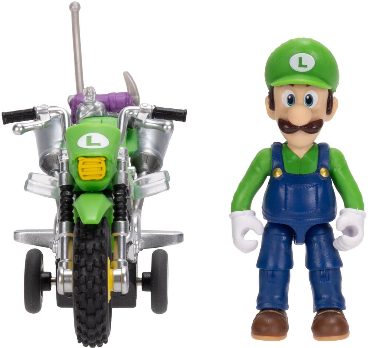 Super Mario Galaxy Film – 6 cm Figuur met motor met terugtrekmechanisme – Luigi