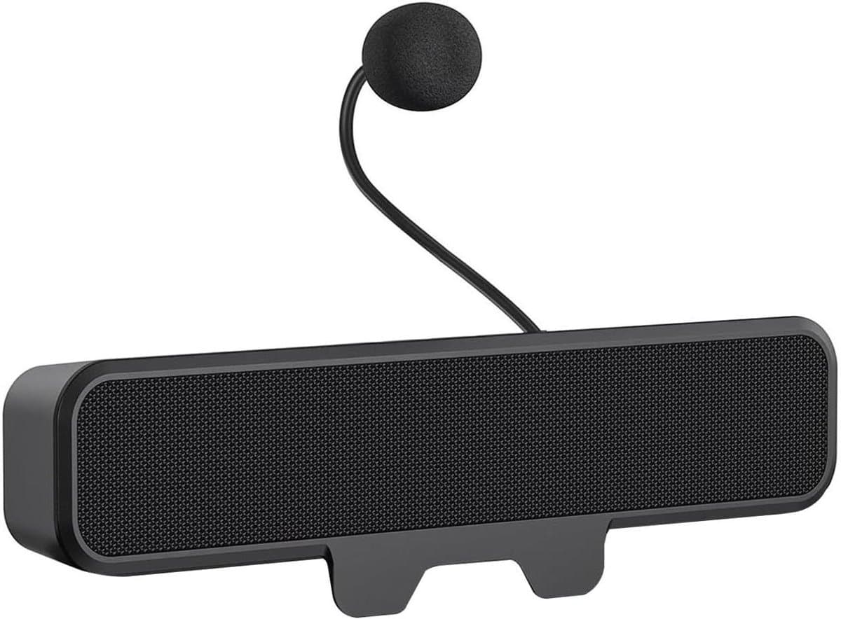 Externe Desktop Luidsprekers - PC Speakers Monitor Clip-on - Verbeteren Game Geluid - Afneembare Mic Mute Knop