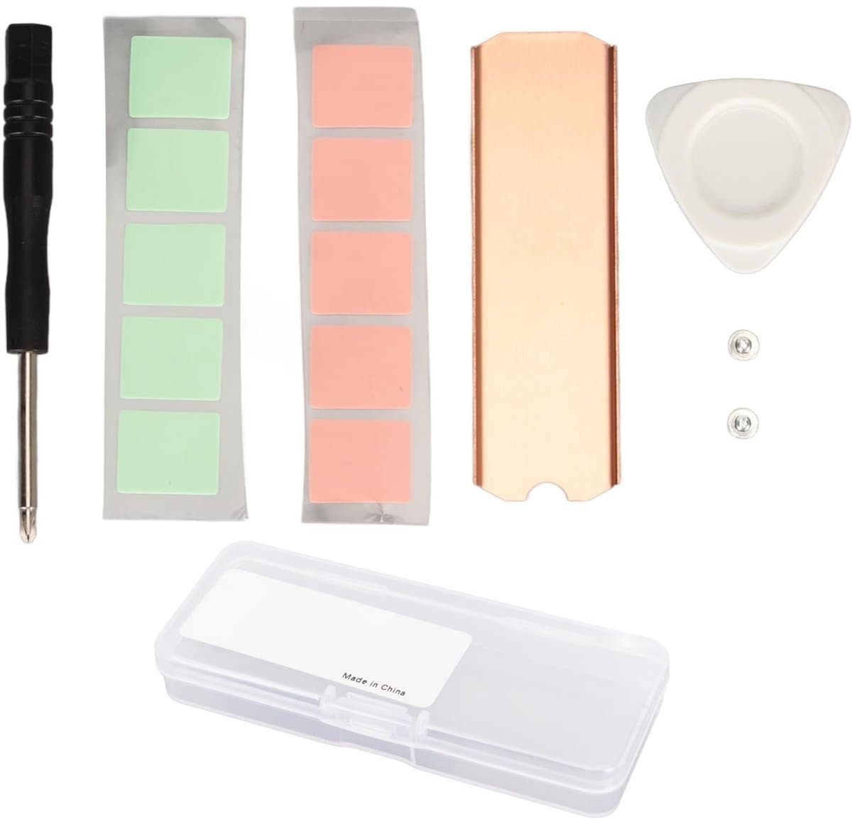 Allecto - M.2 2280 SSD Koellichaam - Hoge Thermische Geleidbaarheid - Rood Koper - Nano-thermische Pads - Voor Effectieve Warmteafvoer - Geschikt v...