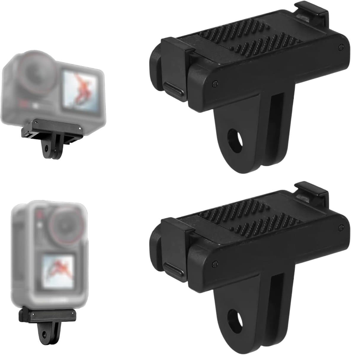 2 Stuks Magnetische Snelle Bevestiging, Sterke Magnetische Basis, Compatibel met Statieven en DJI Osmo Action 3/4/5 Pro & 360 Camera's voor Stabiliteit en Flexibiliteit