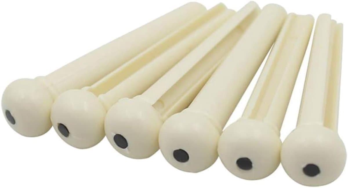 6 Stuks Houten Brug Pins Gitaar String Pegs voor Akoestische Folk Gitaar Onderdelen